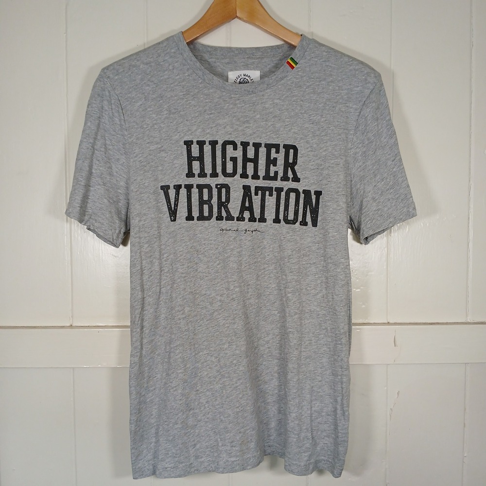Spiritual Gangster x Ziggy Marley Higher Vibration T-Shirt Mens M Grey Graphic